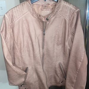 Blush Sebby Collection Women's Faux Leather Jacket